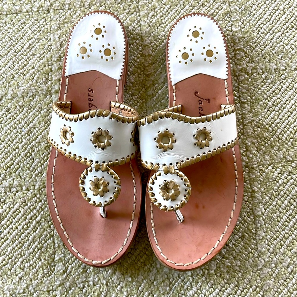 Classic Jack White/Gold Sandals
